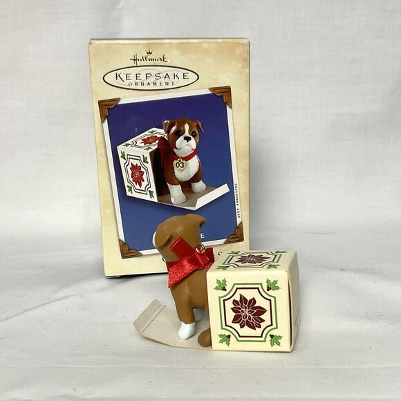 Puppy Love Hallmark Ornament Lot #13 & #14 Dated  2003 2004 Boxer & Lab - Picture 4 of 9